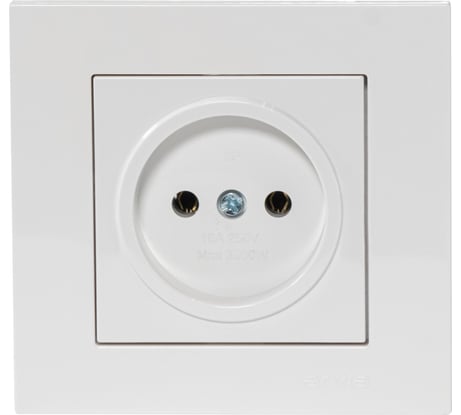 Розетка Arvia Electric без заземления белый цвет 20011000215