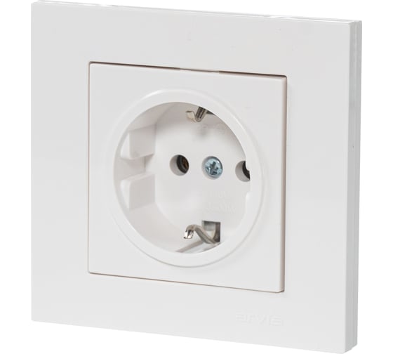 Розетка Arvia Electric с заземлением белый цвет 20011000217