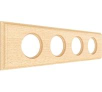 4х-местная рамка Мезонинъ деревянная для скрытой установки, форма - прямоугольник, цвет без тонировки, серия Лахта, коллекция "СенатЪ" GE70864-00