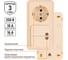 Комбинированный блок TDM ELECTRIC выкл. 2-кл. с/п 10А + розетка 2П+З 16А 250В БКВР IP20 слоновая кость "Ладога" SQ1801-0204 3