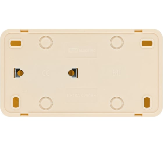 Комбинированный блок TDM ELECTRIC выкл. 1-кл. с/п 10А + розетка 2П+З 16А 250В БКВР IP20 слоновая кость "Ладога" SQ1801-0203