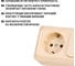 Комбинированный блок TDM ELECTRIC выкл. 1-кл. с/п 10А + розетка 2П+З 16А 250В БКВР IP20 слоновая кость "Ладога" SQ1801-0203 5