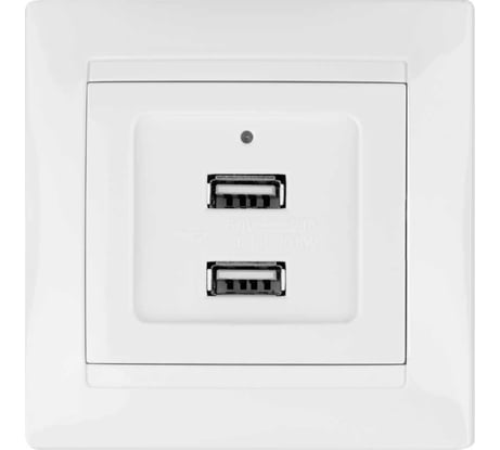Розетка TDM ELECTRIC 2USB порт 2,1А 5В белая "Лама" SQ1815-0041