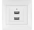 Розетка TDM ELECTRIC 2USB порт 2,1А 5В белая "Лама" SQ1815-0041 1