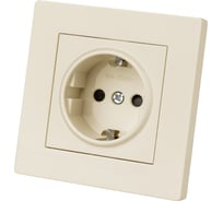 Розетка TDM ELECTRIC 2П+З 16А 250В с защ. шт. слоновая кость "Сенеж" SQ1816-0133