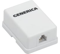 Информационная настенная розетка GENERICA RJ12 кат. 3 UTP 1 порт CS2-3C03U-12-G