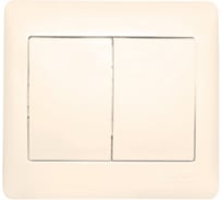 2-клавишный выключатель EKF София, 10А, бежевый, Simple SQ ELV10-023-20