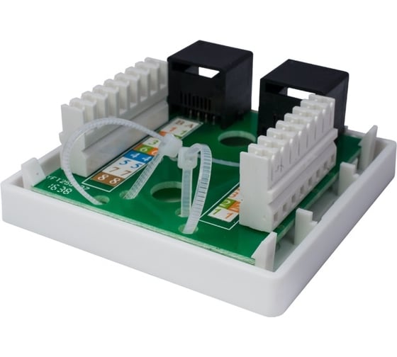 Компьютерная розетка SUPRLAN 8P8C /RJ-45/, UTP, Cat.6, 2 порта 10-0310