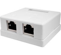 Компьютерная розетка SUPRLAN 8P8C /RJ-45/, FTP, Cat.5e, 2 порта 10-0308