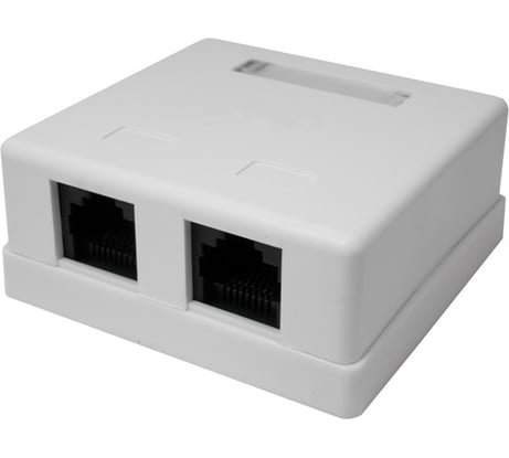 Компьютерная розетка SUPRLAN 8P8C /RJ-45/, UTP, Cat.5e, 2 порта 10-0309