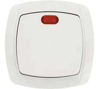 Выключатель 1-клавишный с индикатором 10А белый Simple SQ Париж EKF ESV10-121-10