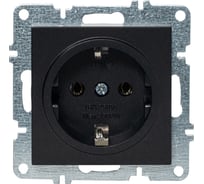 Розетка с заземлением Arvia Electric черный 50072000217