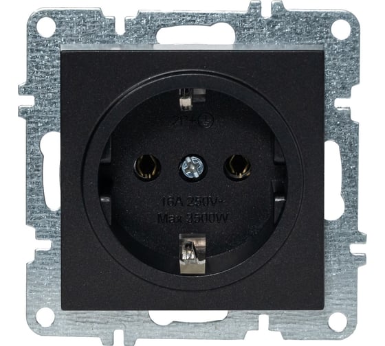Розетка с заземлением Arvia Electric черный 50072000217 1