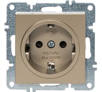 Розетка с заземлением Arvia Electric цвет титановый 50052000217