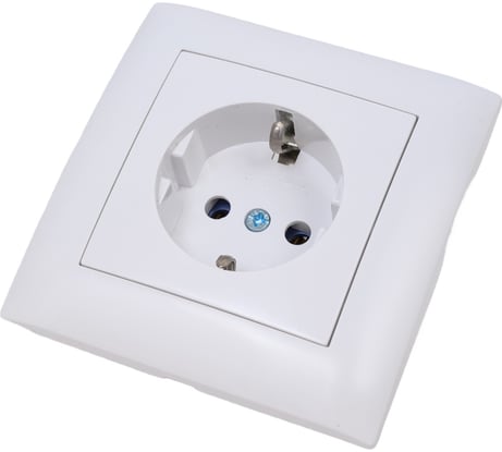 Розетка ARTSUN керамическая с заземлением (встраиваемая) STANDART SO 16-1E-W(C )