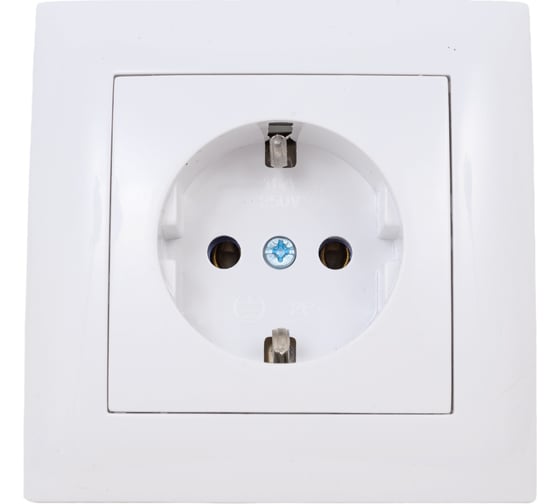 Розетка ARTSUN керамическая с заземлением (встраиваемая) STANDART SO 16-1E-W(C )