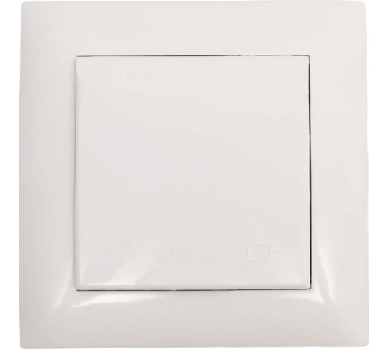 Розетка ARTSUN одинарная с крышкой (встраиваемая) STANDART SO 16-1EC-W(C ) 1