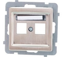 Накладка компьютерной розетки Ospel Sonata 2-й, без рамки, медь GPK-2RM/p/44