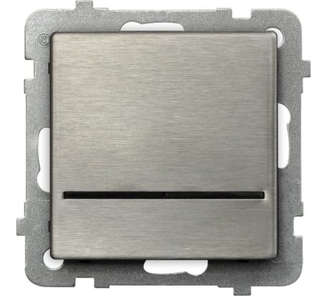 Выключатель Ospel Sonata, 1-клавишный, без рамки, сталь LP-1RMS/m/37