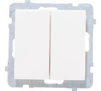 Выключатель Ospel Sonata, 2-клавишный, без рамки, бежевый LP-2R/m/27