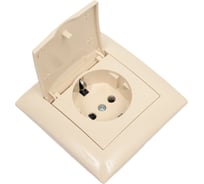 Розетка ARTSUN одинарная с крышкой с заземлением STANDART01-0205-02