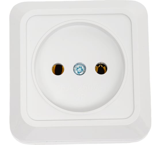 Розетка без заземления ARTSUN (накладная) (PC-поликарбонат) BASIC SO 16-1-W 1