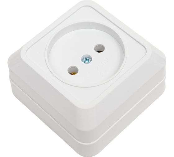 Розетка без заземления ARTSUN (накладная) (PC-поликарбонат) BASIC SO 16-1-W