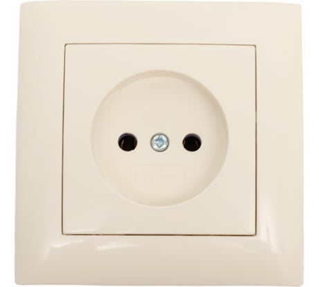 Розетка ARTSUN керамическая без заземления (встраиваемая) слоновая кость Б/З STANDART 01-0201-02