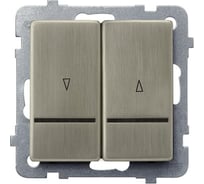 Жалюзийный выключатель с подсветкой Ospel Sonata без рамки, медь LP-7RMS/m/44