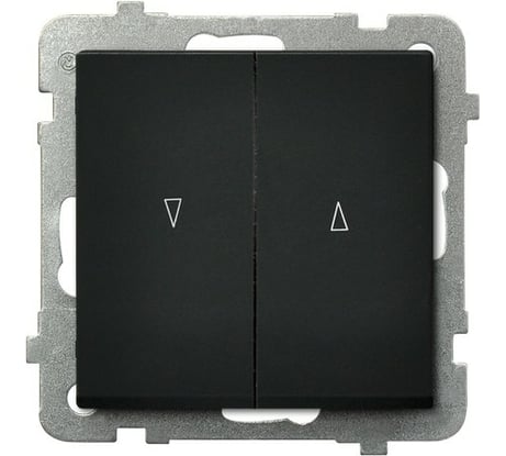 Жалюзийный выключатель Ospel Sonata, без рамки, черный металлик LP-7R/m/33