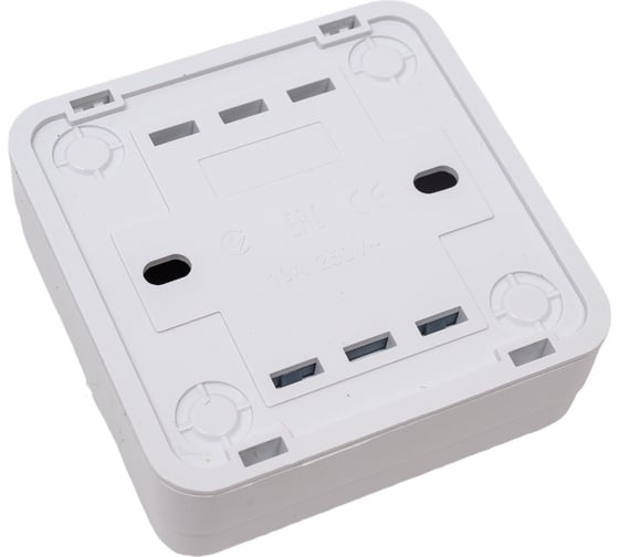 Выключатель двухклавишный ARTSUN с индикатором накладной BASIC SW 10-2B-W