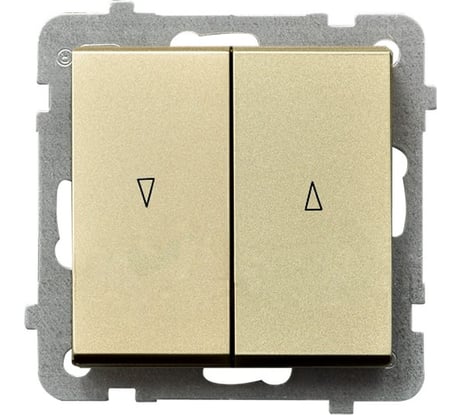 Жалюзийный выключатель Ospel Sonata, без рамки, шампанский золотой LP-7R/m/39