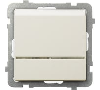 Карточный выключатель с подсветкой Ospel Sonata, без рамки, бежевый LP-15RS/m/27