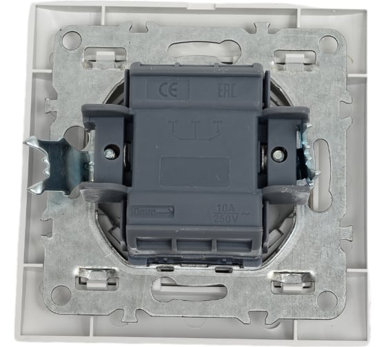 Выключатель одноклавишный ARTSUN с индикатором встраиваемый STANDART SW 10-1B-W
