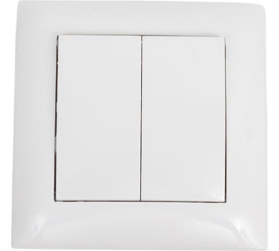 Выключатель двухклавишный ARTSUN встраиваемый STANDART SW 10-2-W 1