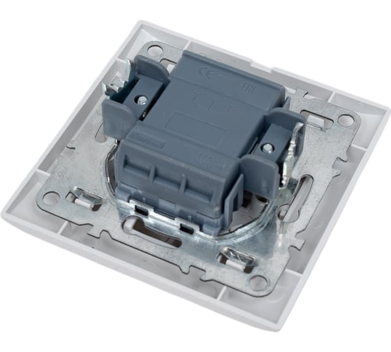 Выключатель двухклавишный ARTSUN с индикатором встраиваемый STANDART SW 10-2B-W