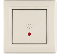 Выключатель кнопочный для освещения Aling-conel PRESTIGE с индикацией 10A 250V кремовый (арт. ) 609I.99
