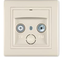Розетка Aling-conel PRESTIGE TV/FM проходная кремовая (арт. ) 612P.99