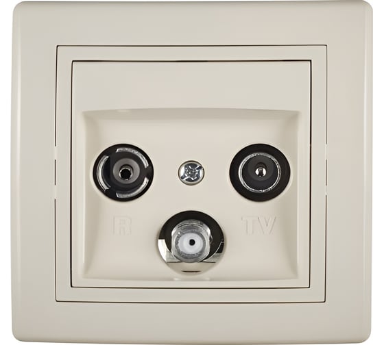 Розетка Aling-conel PRESTIGE TV/FM оконечная кремовая (арт. ) 612Z.99 1