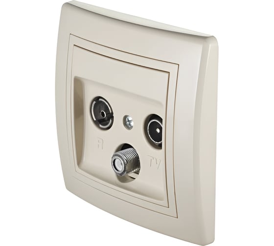 Розетка Aling-conel PRESTIGE TV/FM оконечная кремовая (арт. ) 612Z.99