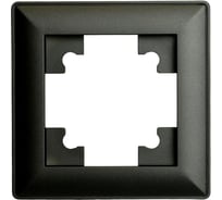 Рамка STEKKER PFR00-7001-05 1-местная, серия Катрин, черный, 39812