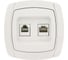 Розетка EKF Париж, RJ-45+Phone, 1A, 120В, белая, Simple SQ ESK01-135-10 1