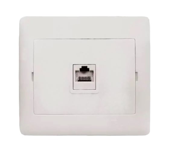 1-местная розетка EKF RJ-45 1А 120В белая София Simple SQELK01-035-10 1