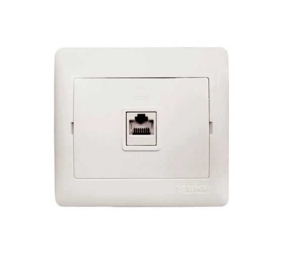 1-местная розетка EKF RJ-45 1А 120В белая София Simple SQELK01-035-10