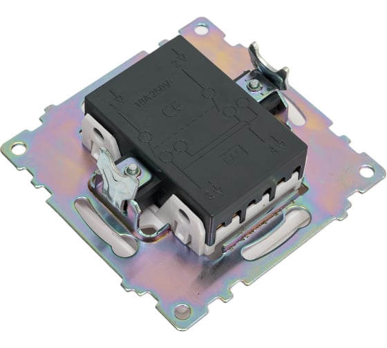 Переключатель 1-клавишный STEKKER (механизм), gls10-7110-01, 250v, 10а, серия катрин, белый, 49176
