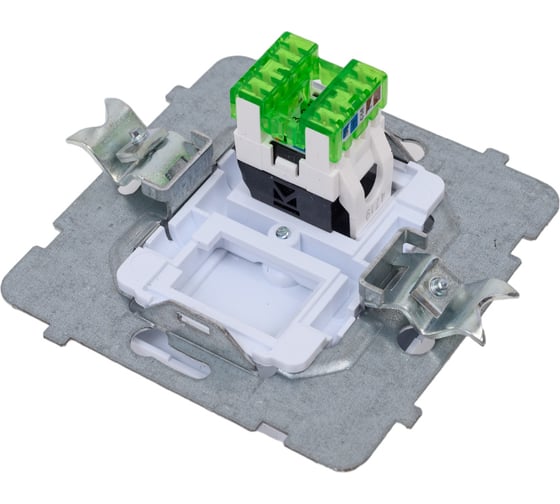 Компьютерная розетка Ospel Sonata 1-я, категория 5e, RJ-45, без рамки, белый GPK-1R/K/m/00