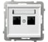 Компьютерная розетка Ospel Sonata 2-я, категория 5e, RJ-45, без рамки, белый GPK-2R/K/m/00 1