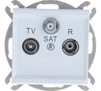 Розетка Ospel Sonata TV-SAT проходная, белый GPA-RSP/m/00