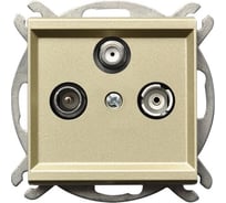 Розетка Ospel Sonata TV-SAT оконечная, шампанский золотой GPA-RS/m/39