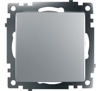 Переключатель 1-клавишный (механизм) STEKKER gls10-7110-03, 250v, 10а, серия катрин, серебро, 49178